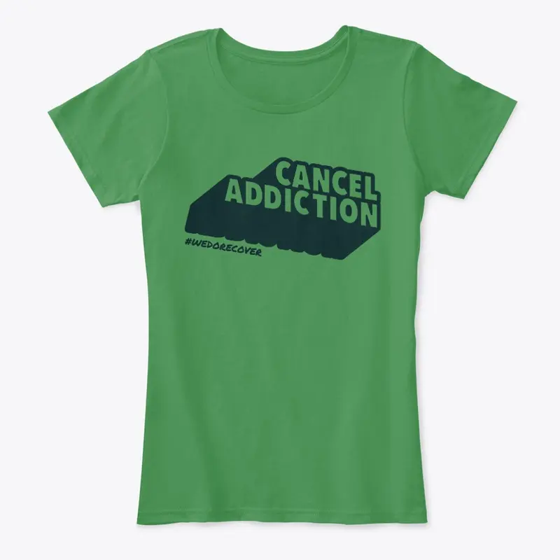 "Let's Cancel Addiction" Isometric Quote